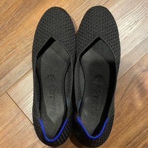 Rothy's black Honeycomb Knit Round Toe Flat- Sz 10